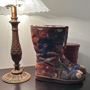 UGG Australia Limited Edition Wahine Embroidered Floral Boots - Multicolor